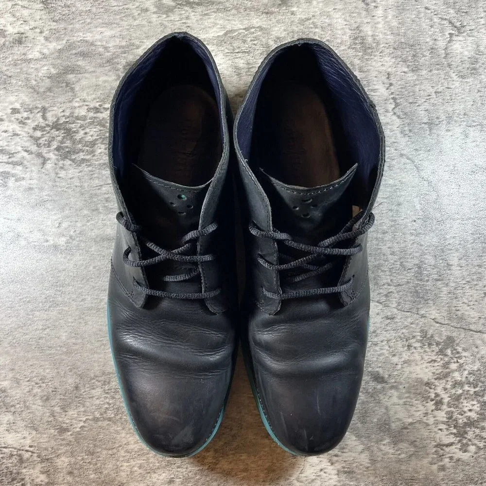 Cole Haan Lunargrand Men Size 12 M Chukka Suede Boot Casual Black Blue C11721